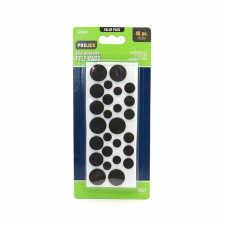 NINGBO HYDERON PAD FELT ASST SZ BRN, 46PK P0111